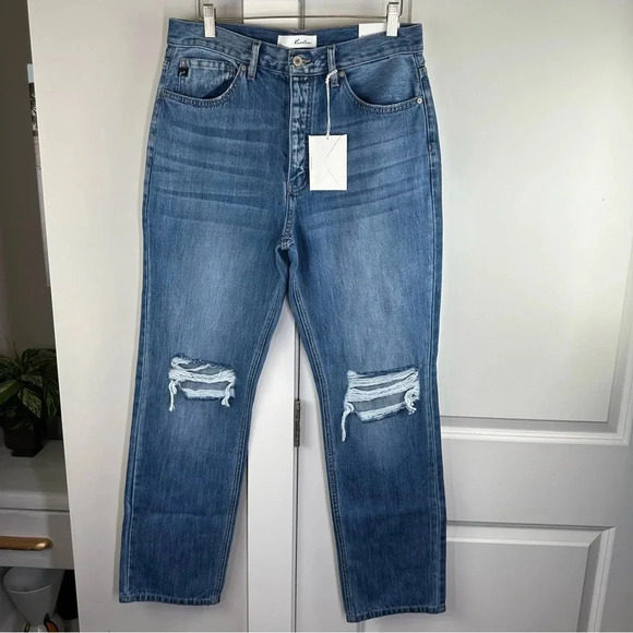 NEW KanCan Dixon Ultra High Rise 90's button fly Boyfriend Jeans size 11/29 NWT - Picture 2 of 12